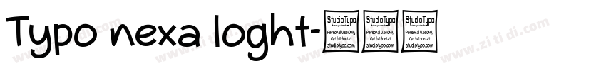 Typo nexa loght字体转换
